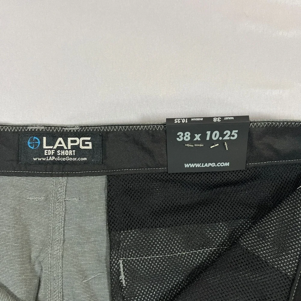 La Police Gear Edf Board Shorts Mens 38x10.25 Light Gray Mesh Lined Quick Drying